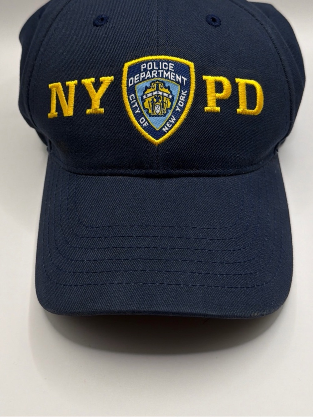 NYPD Embroidered Baseball Cap - Navy and Yellow